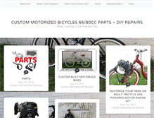 Tablet Screenshot of custombuiltmotorizedbicycles.com